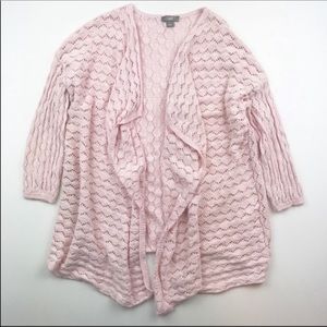 J. Jill Women's  Light Pink Waterfall Cardigan - Size Small